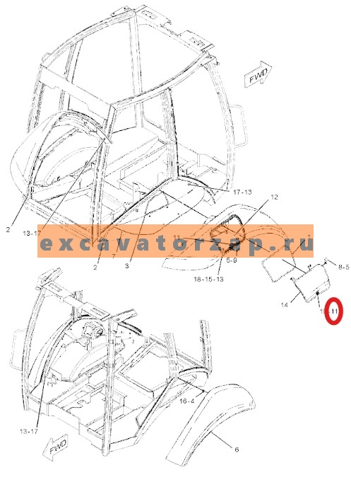 Запчасти для CAT 428/432/434/444