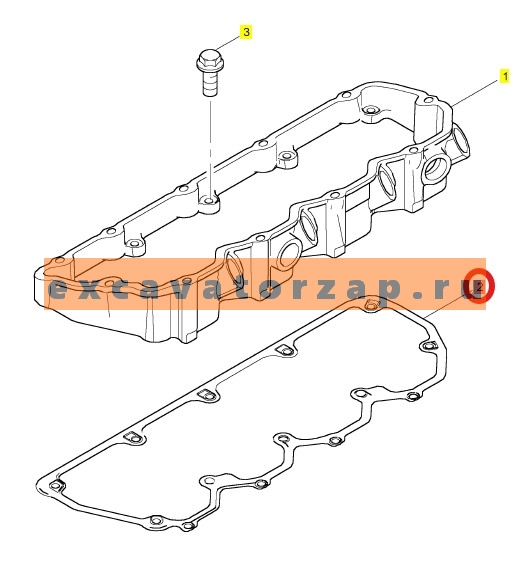 Прокладка T414784 проставки клапанной крышки двигателя PERKINS