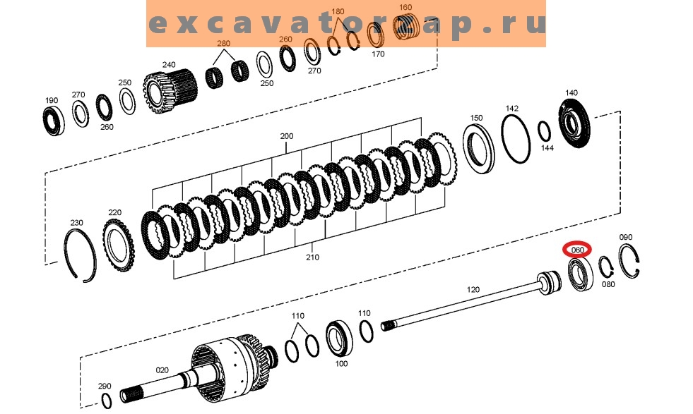 Подшипник ZGAQ-02999 муфты КПП экскаватора погрузчика HYUNDAI H940S