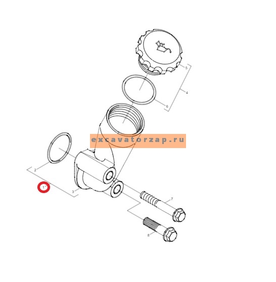 Горловина 4134C073 маслозаливная двигателя PERKINS